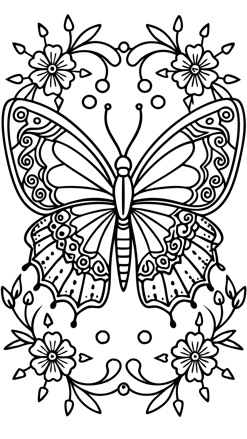 butterfly adult coloring pages